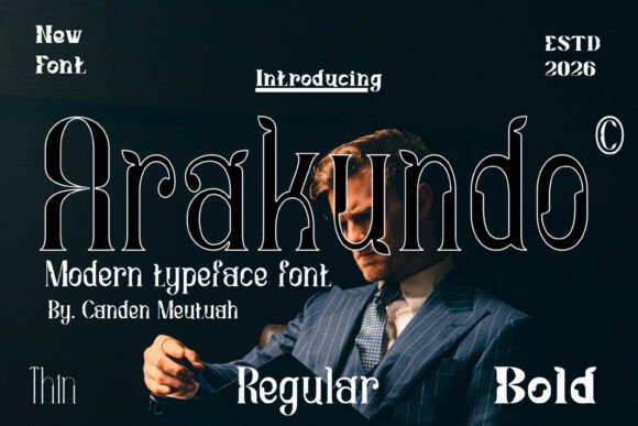 Arakundo Display Font for Small Business Branding