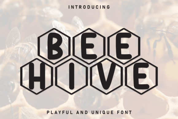 Bee Hive Font for Playful Branding Projects