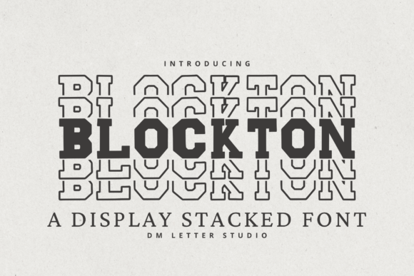 Blockton Stacked: A Bold Display Typeface for Modern Branding