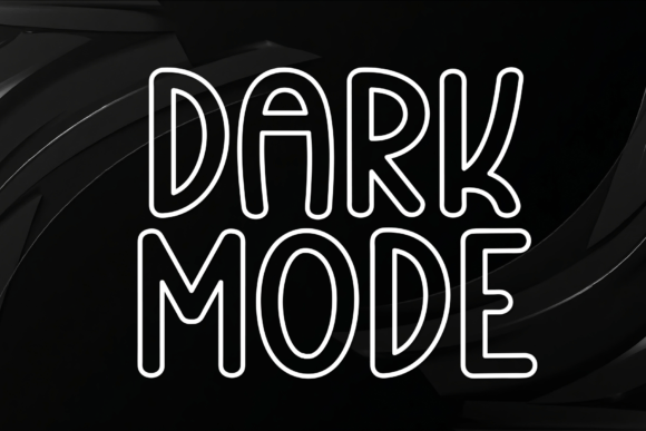 Dark Mode Font: A Playful Display for Modern Design