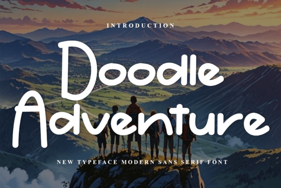 Doodle Adventure Font for Festive Craft Designs