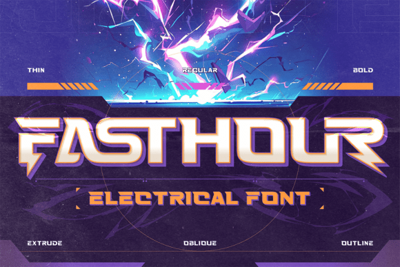 Fasthour: A High-Energy Display Font for Web Design