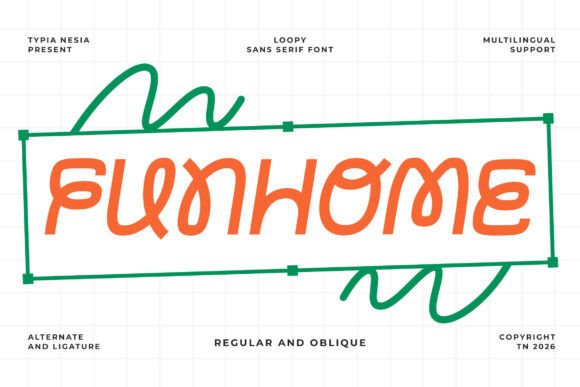 Funhome Font: A Playful Display Typeface for Web Design