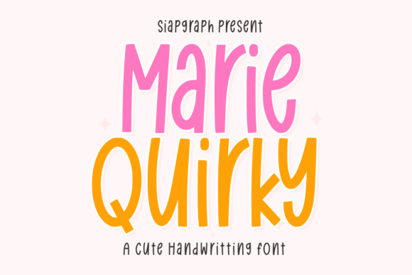 Marie Quirky: A Playful Display Font for Editorial Design