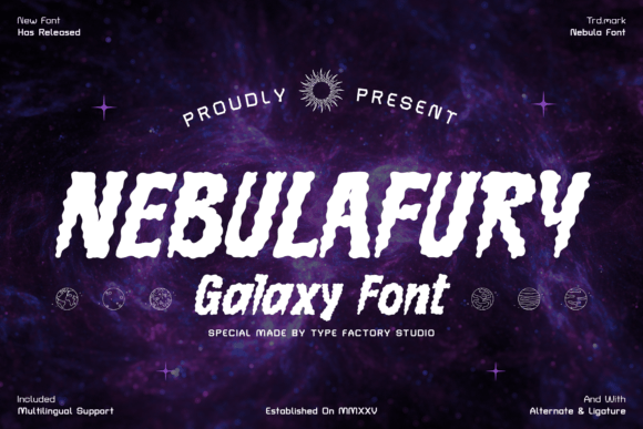 Nebulafury: A Galaxy-Inspired Display Font for Bold Campaigns