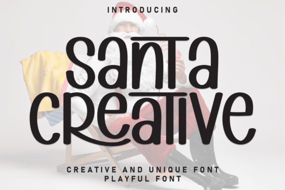 Santa Creative Font: A Playful Display for Holiday Design