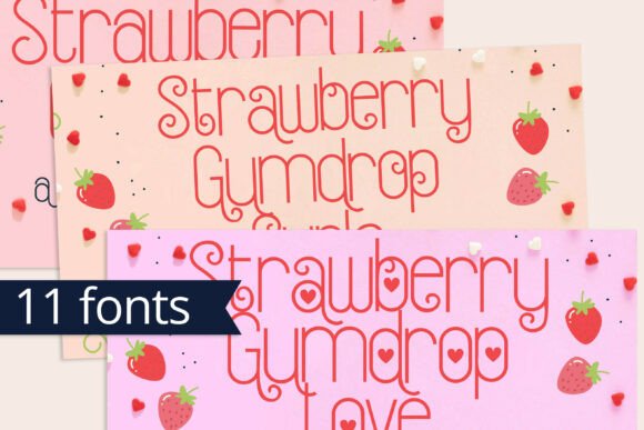 Strawberry Gumdrop Font for Sweet Handmade Designs